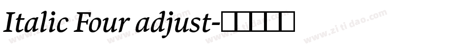 Italic Four adjust字体转换